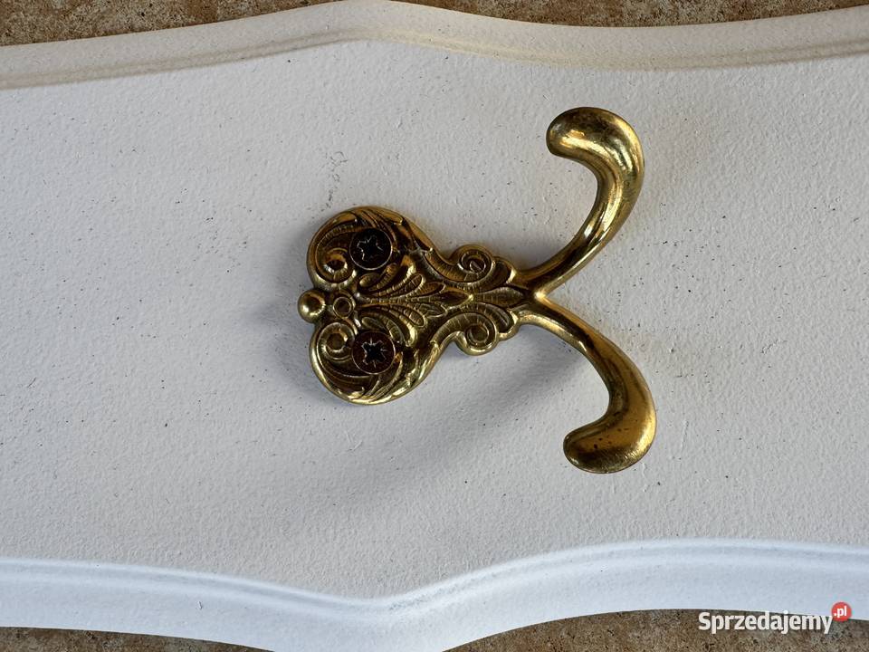 Wieszaki 2 sztuki na ścianę białe stylowe retro Garwolin