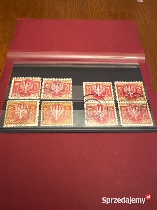 Znaczki 1921 r Duży orzeł na tarczy barokowej śląskie Bielsko-Biała