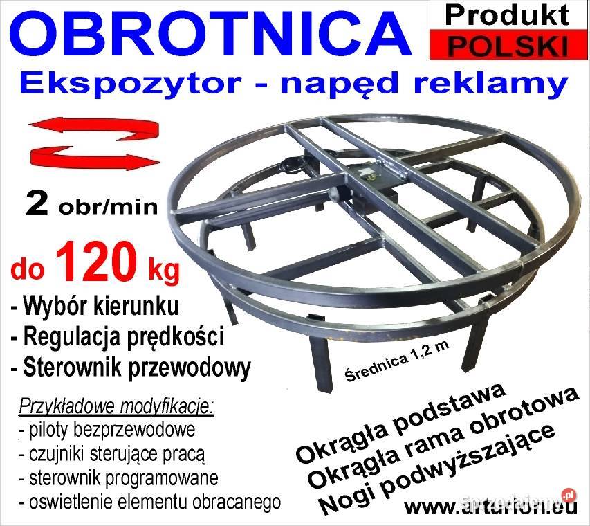 PODEST OBROTOWY Obrotnica napęd reklamy do 120 1 Warszawa