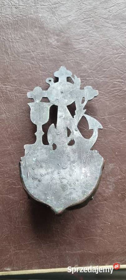 Mosiężna domowa kropielnica zabytkowa małopolskie Kraków