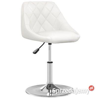 vidaXL Krzesła stołowe 2 białe obite sztuczną Warszawa