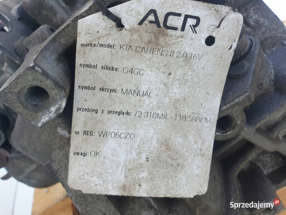 Kia Carens II 20 16V SKRZYNIA BIEGÓW manualna Skrzynie biegów manualne Rudka