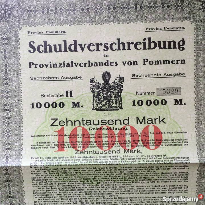 764 Papiery Wartościowe 10000 Marek