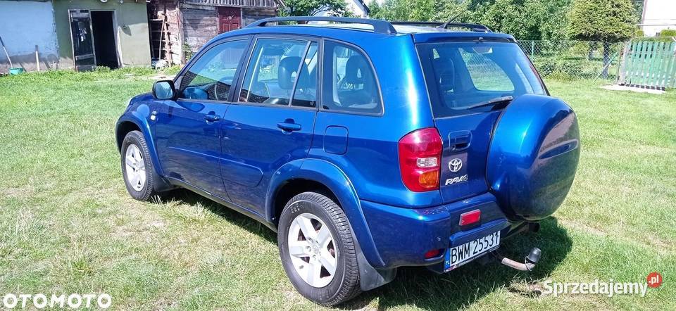 Toyota RAV4 niebieski metalik stan Rok produkcji 2004 podlaskie Malinowo