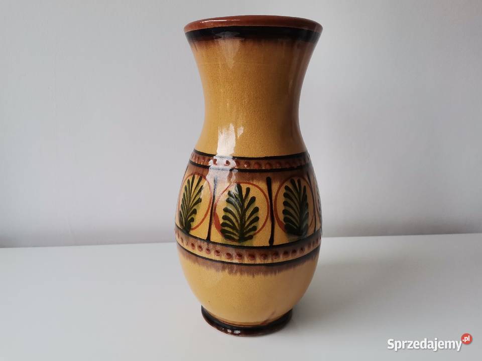 Stary gliniany wazon ceramika Spódzielnia Katowice
