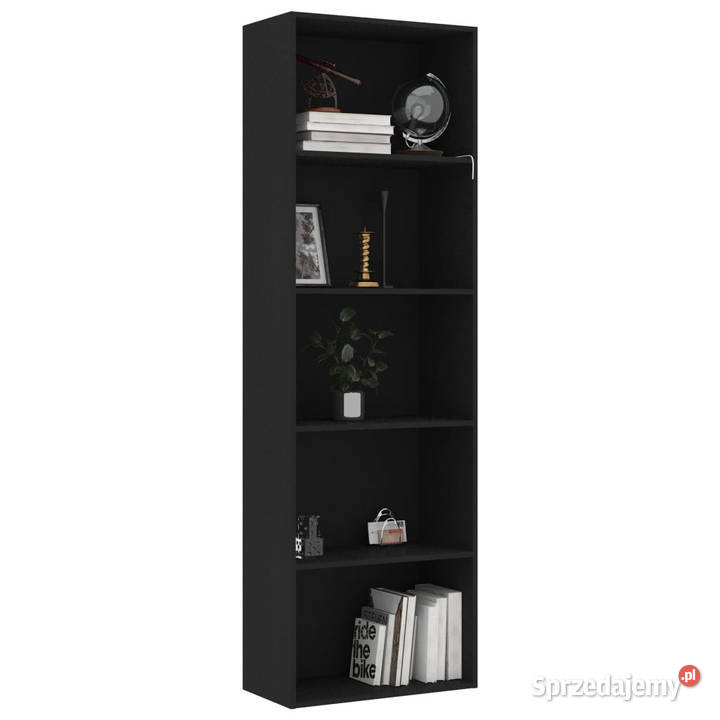 5poziomowy regał czarny 60x30x189 materiał mazowieckie Warszawa