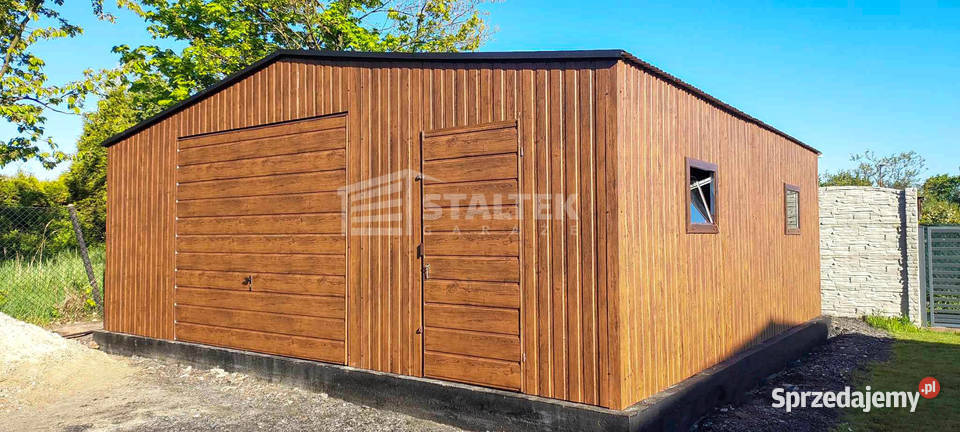 Garaż blaszany 6x6 Brama drzwi 2x okno Toruń