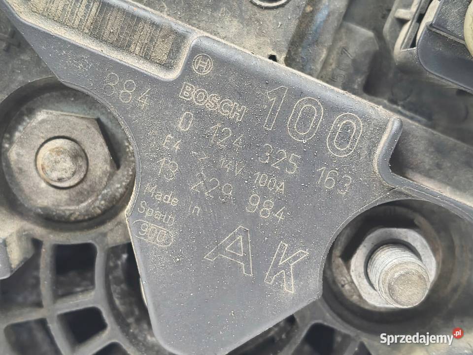 ALTERNATOR Opel Astra H Zafira B Meriva 16 16V Układ elektryczny silnika Chełm
