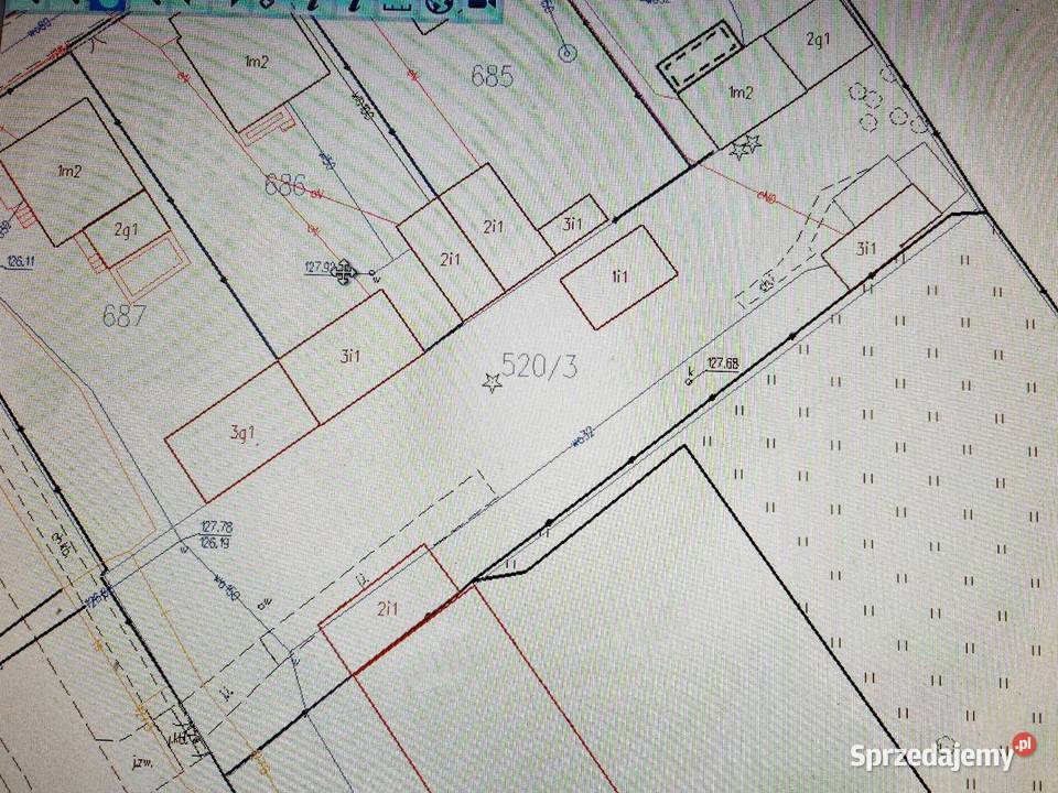 Działka z bydynkami k Puław 1244m2 Bronowice