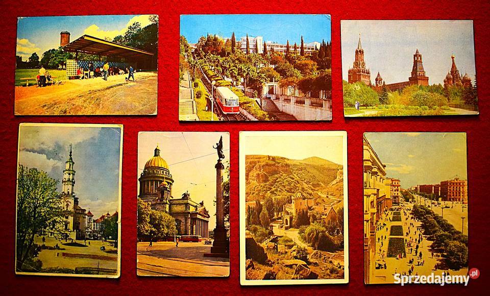 Pocztówki z ZSRR z lat 60 80 tych 23 sztuki Chełmno