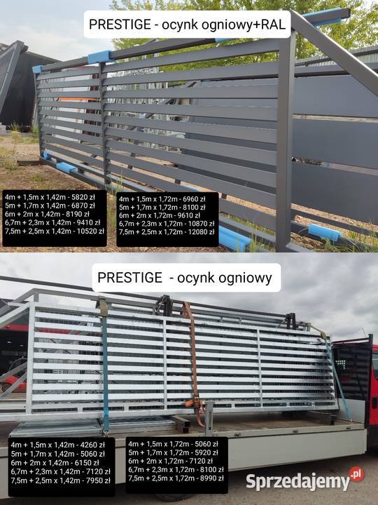 Brama przesuwna palisada 5mx142m ocynkRAL 4m 6m Gorlice