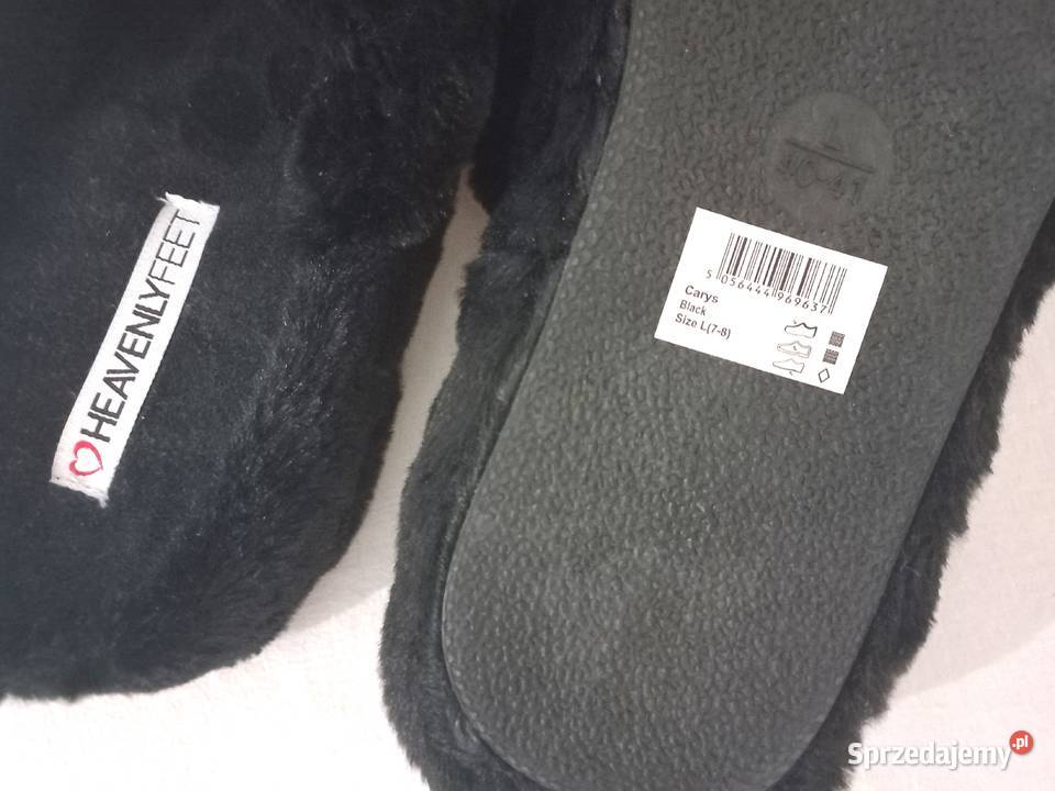 Kapcie czarne Damskie r 4041 Eleganckie NOWE