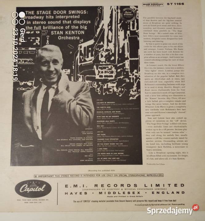 Płyta Winylowa Stan Kenton płyta winylowa Warszawa sprzedam