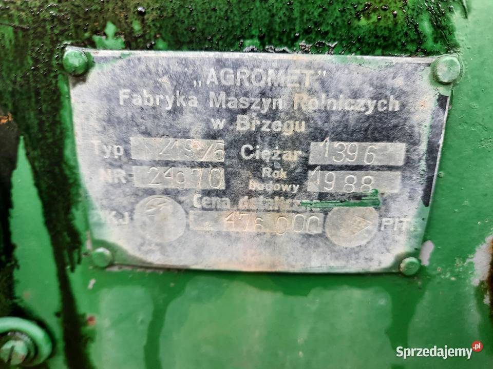 Rozrzutnik 35 t jednoosiowy Brzeg małopolskie Bucze sprzedam