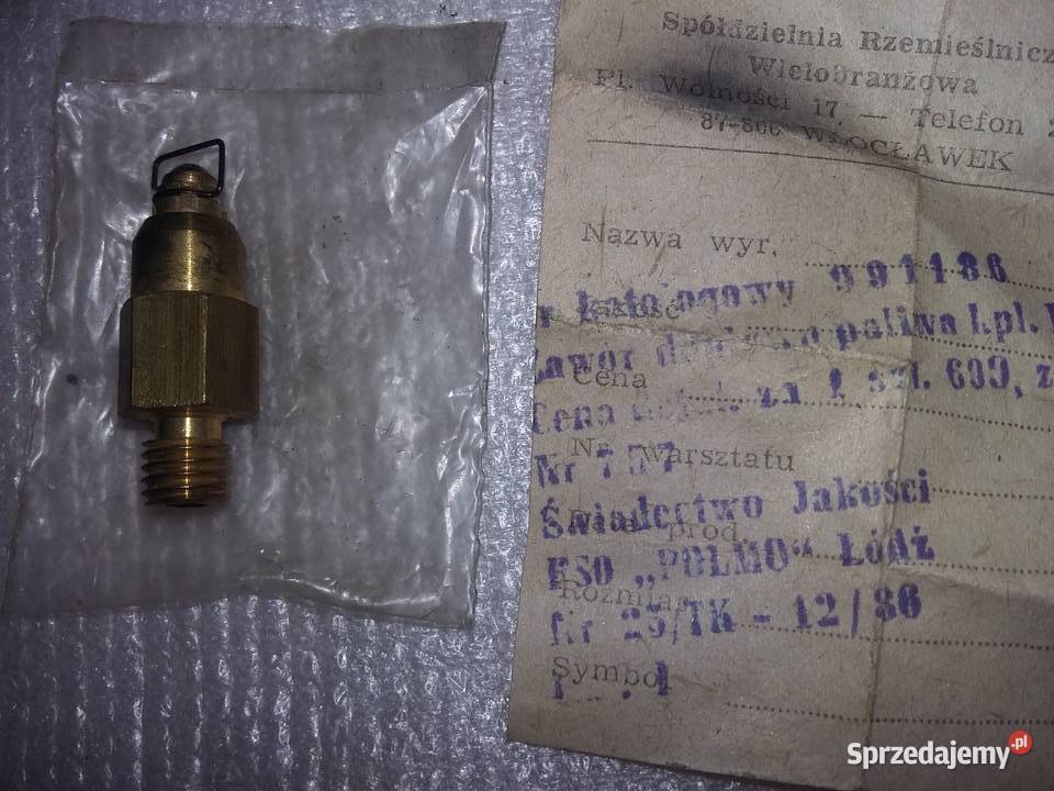 Zaworek paliwowy Fiat 125 p oryginalny PRL wielkopolskie Gniezno