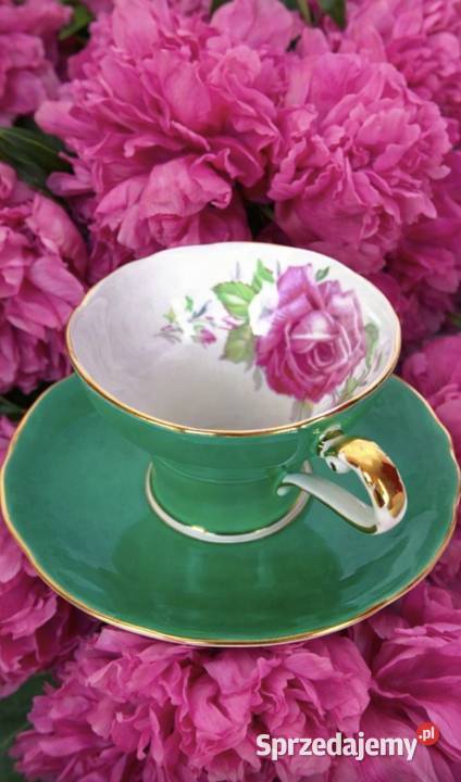 AYNSLEYantyczna filiżanka do herbatyporcelana Pabianice