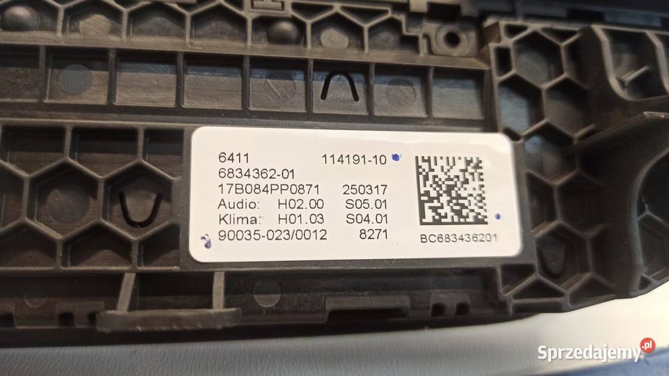 BMW 7 G11 PANEL KLIMATYZACJI 6834362