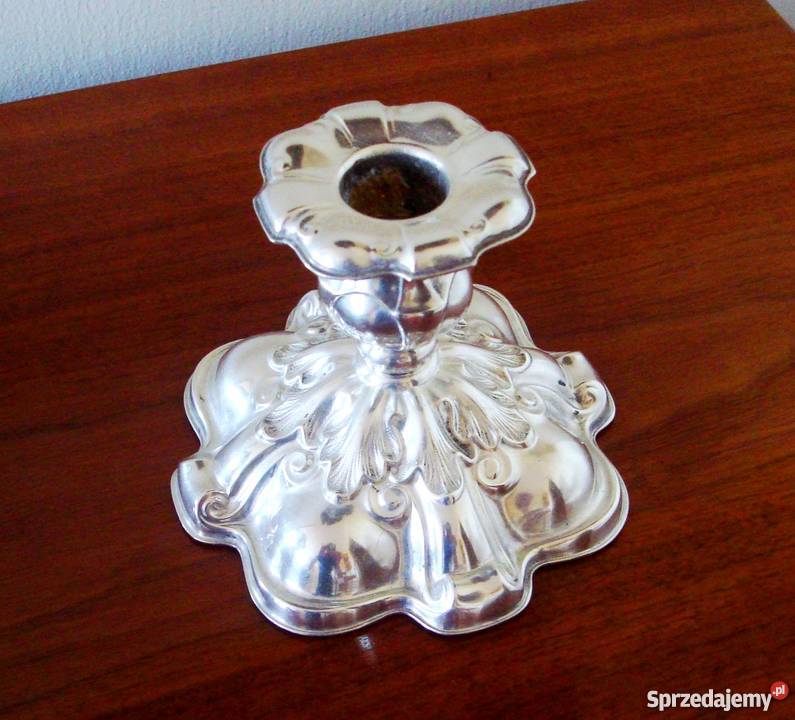 Platerowany niski świecznik Gdynia