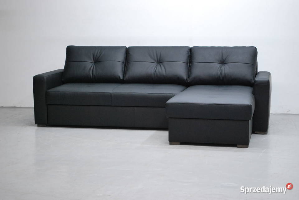 PFO czarny SKÓRA NATURALNA NAROŻNIK Z skóra wielkopolskie