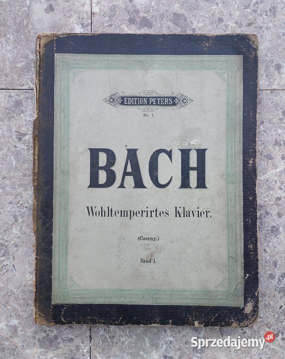 Stara książka nuty na fortepian JS Bach Czerny Antykwariat Tczew