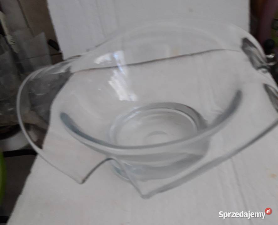 Szklana miska patera Vetri DI Fidenza Włochy przezroczysty Warszawa