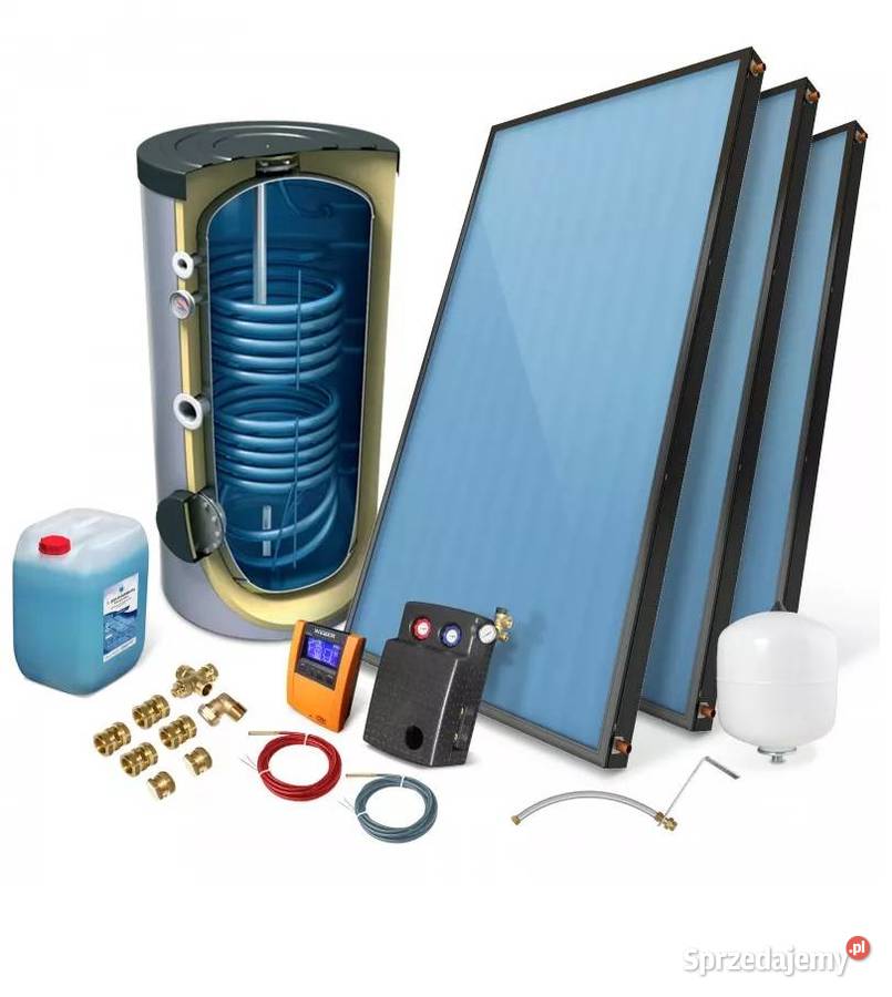Zestaw solarny PREMIUM 20 300L Kolektory płaskie Wałbrzych