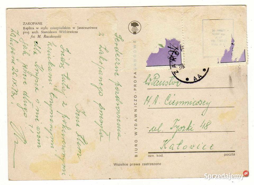 ZAKOPANE JASZCZURÓWKA 2 POCZTÓWKA świętokrzyskie Krynki
