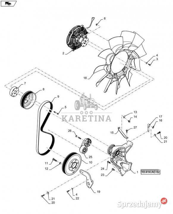 Holland T6090 Napinacz pasa 84523942 Jastrzębniki sprzedam