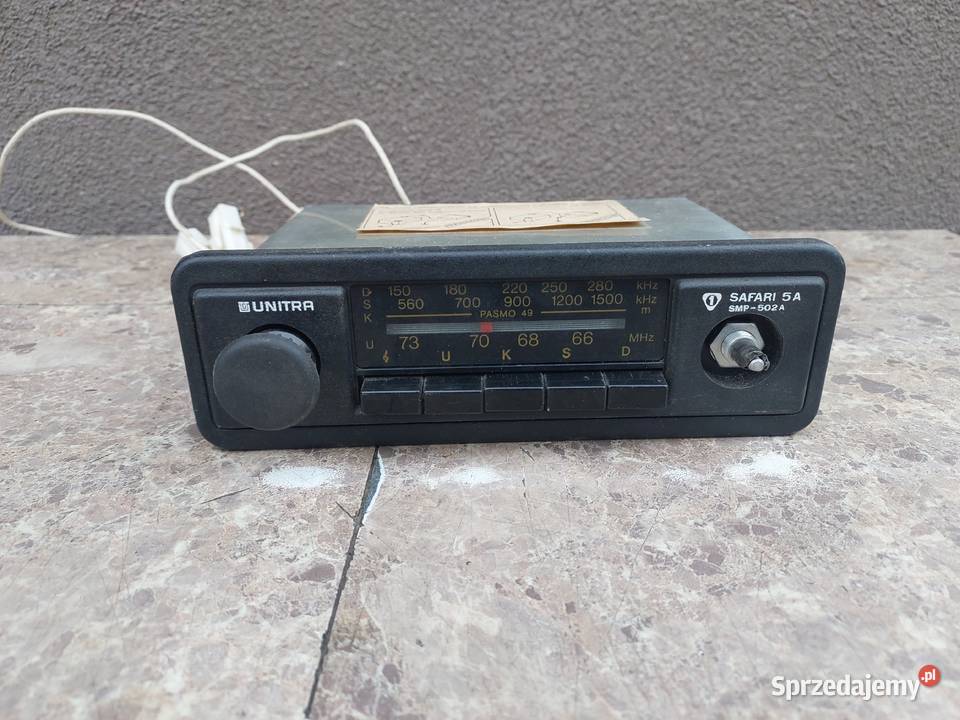 Stare radio samochodowe Unitra Safari 5A SMP502A Tczew sprzedam