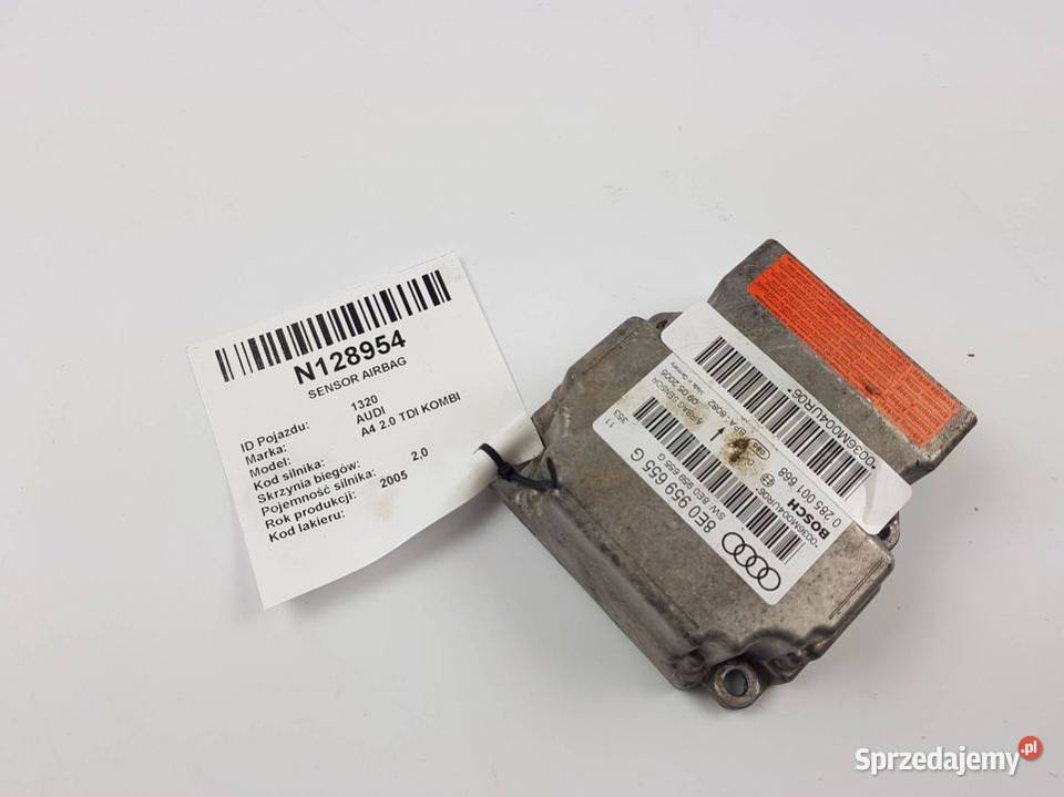 SENSOR AIRBAG 8E0959655G A4 20 TDI KOMBI Pozostałe Lipno