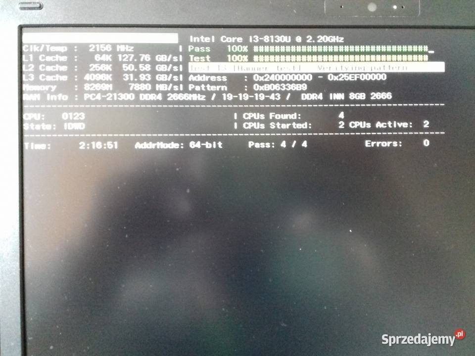 Sh DDR4 8GB PC4 2666 RAM laptopowy SODIMM Intel Pamięci Bydgoszcz sprzedam