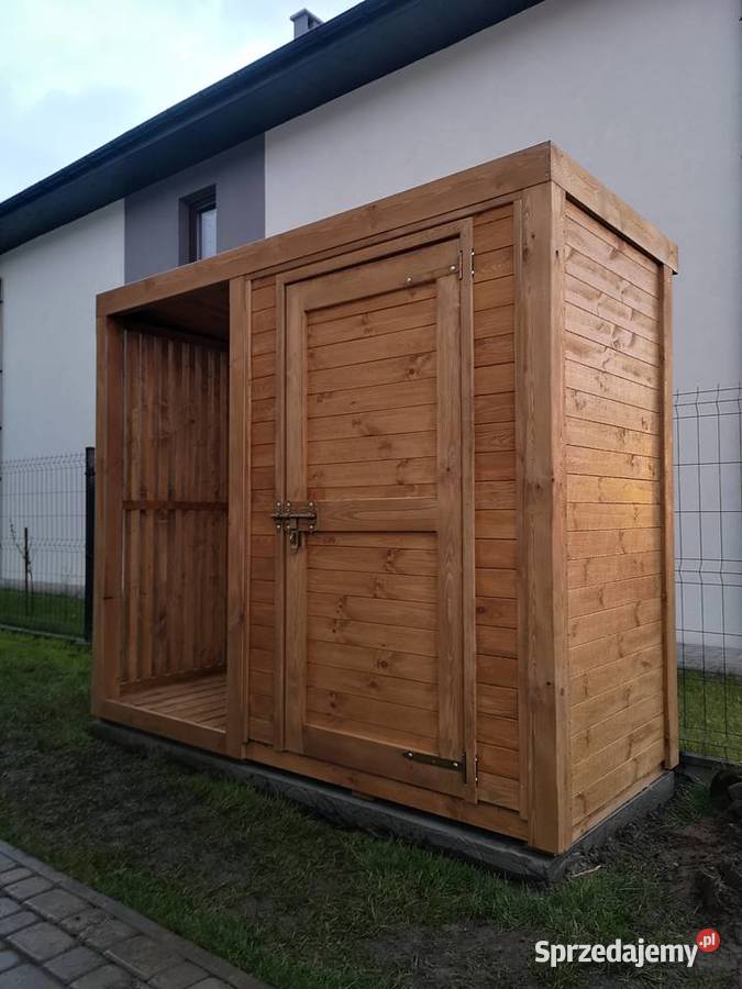 Drewutnia z domkiem narzędziowym domek ogrodowy Kalety