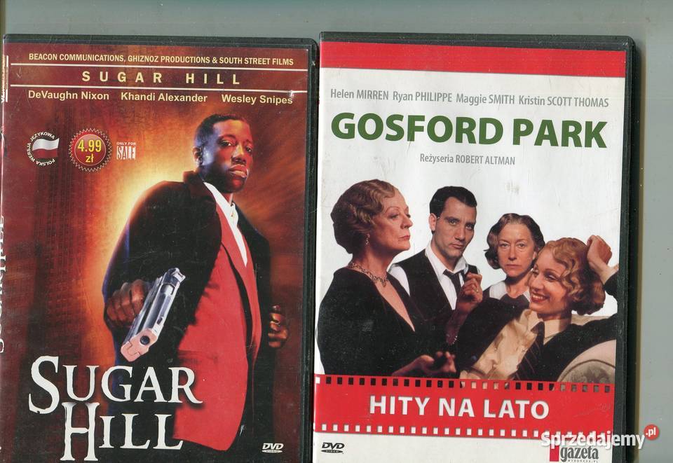Gosford Park Sugar Hill 2 filmy DVD 1 płyta Szczecin