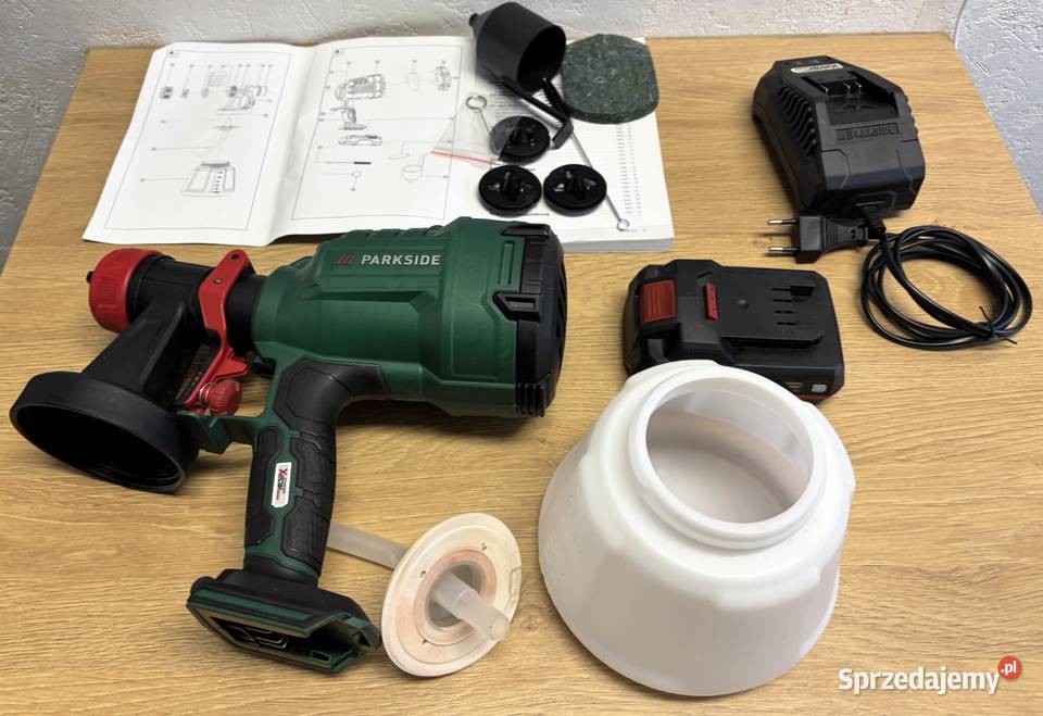 Akumulatorowy pistolet do farb ładowarka Szczecin