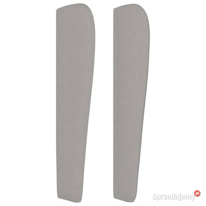 Zagłówek uszak jasnoszary 83x23x118128 tkanina