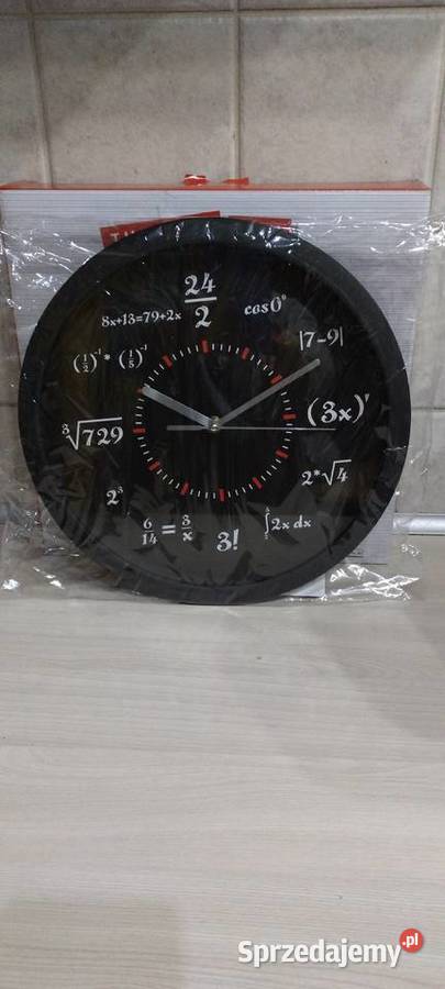 Zegar ścienny z działaniami matewmatycznymi lubelskie Lublin sprzedam