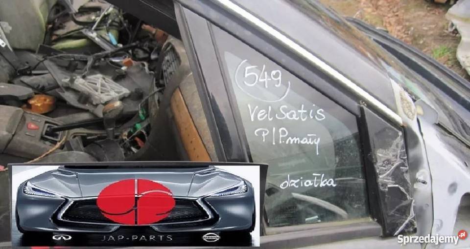 RENAULT VEL SATIS SZYBA BOCZNA MAŁA DRZWI PRZÓD Nowy Tomyśl