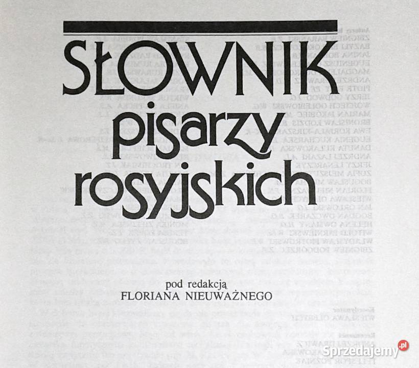 Słownik pisarzy rosyjskich Florian Nieuważny Chełm