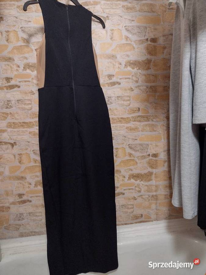 36S RIVER ISLAND Długa CZARNA SUKIENKA Kraków