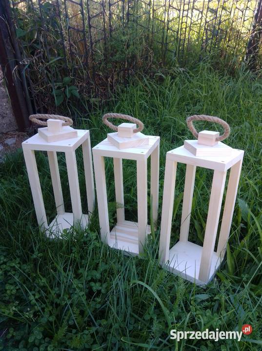 Lampion drewniany szlifowany ozdoba dekoracja Żyraków