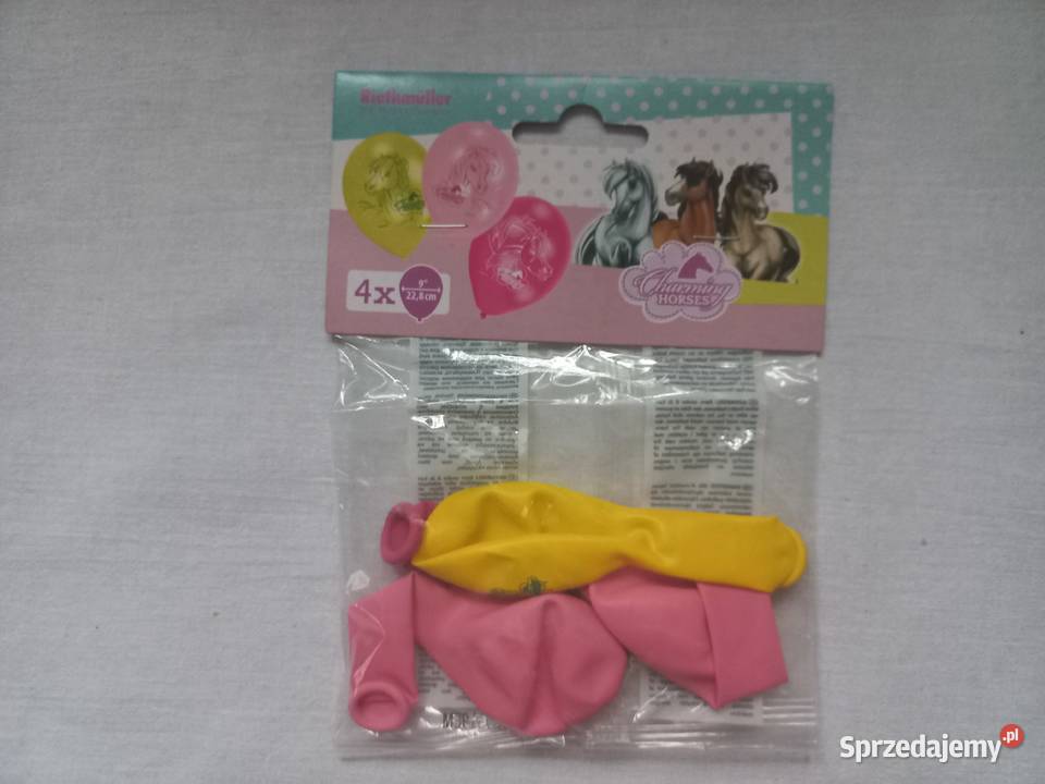 BALONY nadruk Urocze Konie kpl4 kolor NOWE podlaskie Białystok