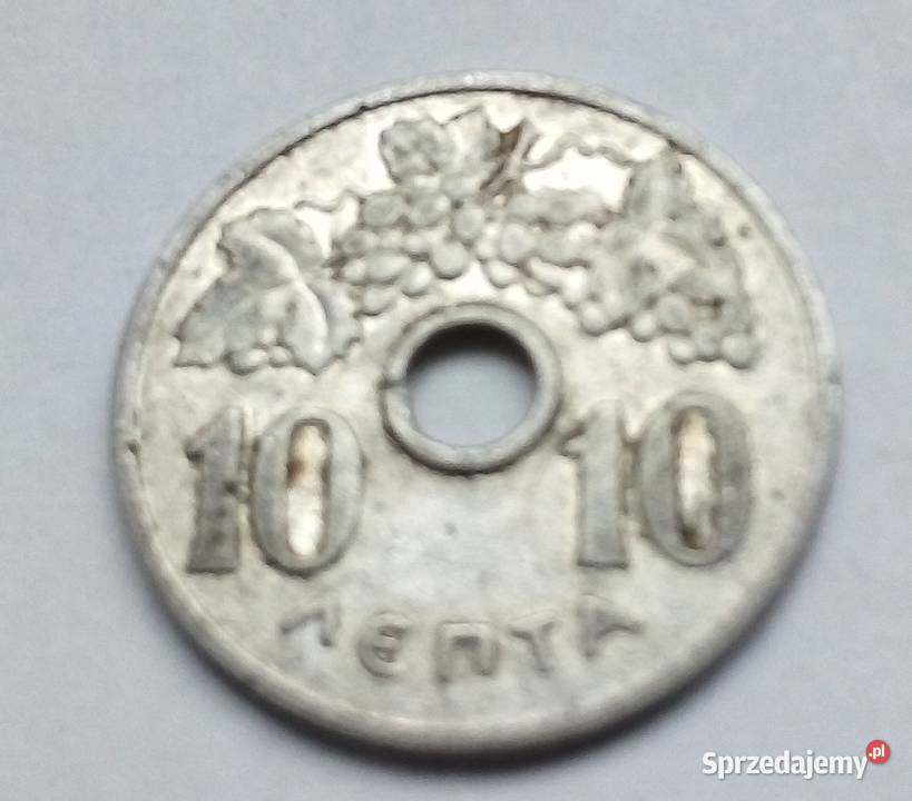 GRECJA10 LEPTA1954 r Z OTWOREM Legionowo