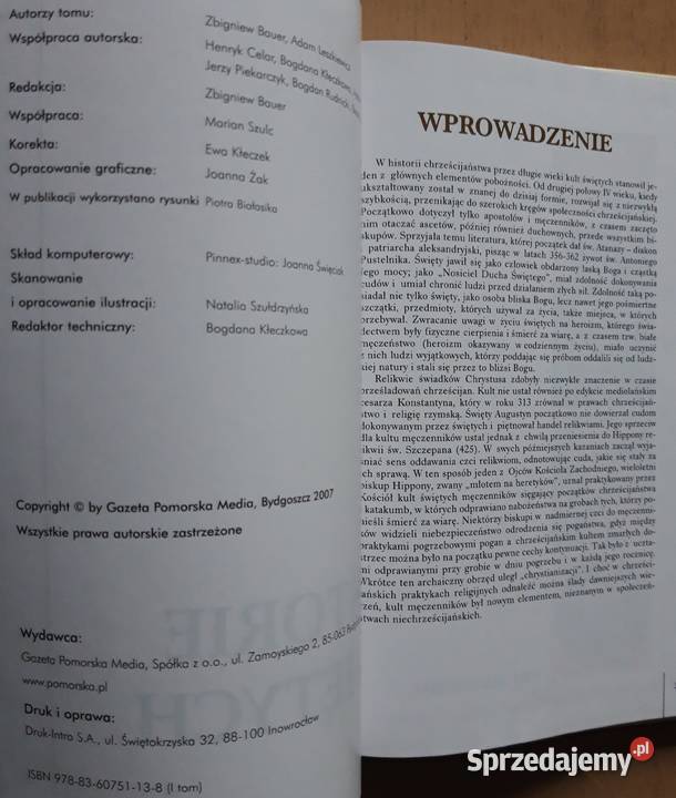 Historie świętych Aaron August twarda Suwałki