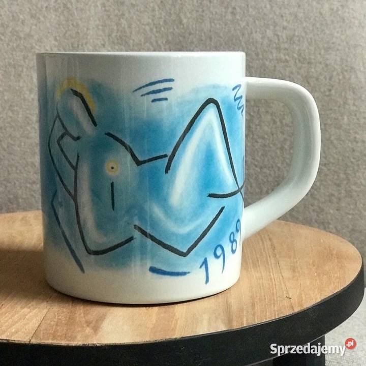 Duży rocznicowy 1989 kubek Royal Copenhagen Warszawa