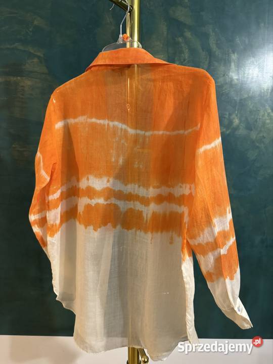 Koszula damska 34 Massimo Dutti pomarańczowa brązowy/beżowy śląskie