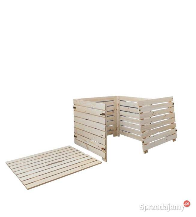 Duży Komopstownik Drewniany z Pokrywą 1200L Kraków