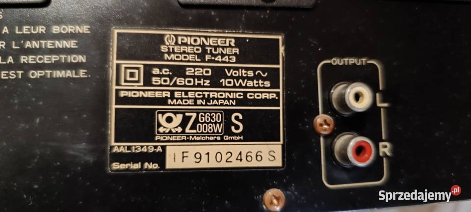 Tuner Pioneer f443 śląskie Racibórz
