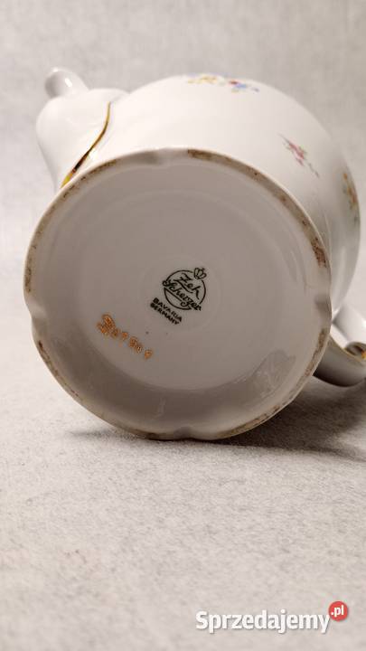 ZEH SCHERZER Dzbanek Reliefy i złocenia Róże Porcelana i szkło Jawor