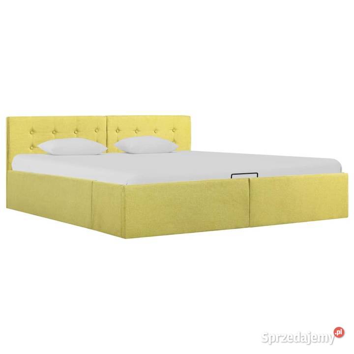 vidaXL Rama łóżka z podnośnikiem, limonkowa,285592