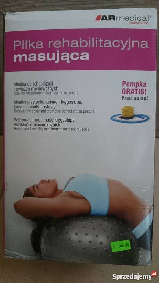 Piłka rehab masująca śr65 zielona pompka świętokrzyskie Kielce sprzedam